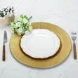 13 Inch Gold Charger Plates - Round Reef Pattern - 4