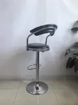 Kiti cha Baa Kinachoweza Kurekebishwa - Nyeusi Chuma & Ngozi - 5
