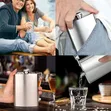 236ml Stainless Steel Silver Hip Flask - 1