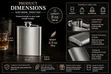 236ml Stainless Steel Silver Hip Flask - 4