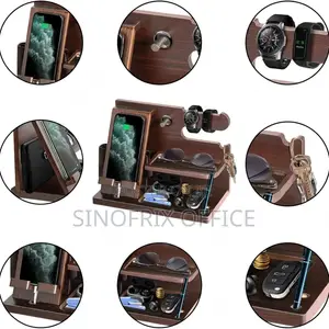Wooden 5-in-1 Desktop Organizer Stand
