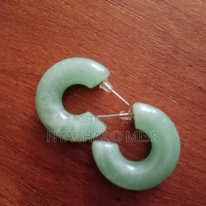 Classic Green Acrylic Earrings - Brand New