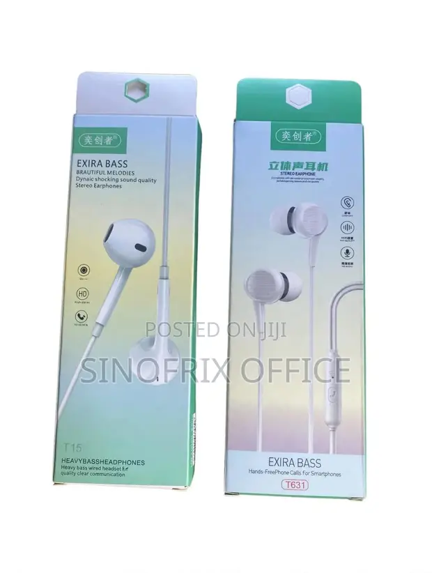 EXIRA BASS Wired Earphones - T15 & T631 - 1