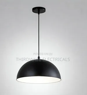 Vintage Hanging Pendant Light Aq8 - Matte Black with Gold Accent