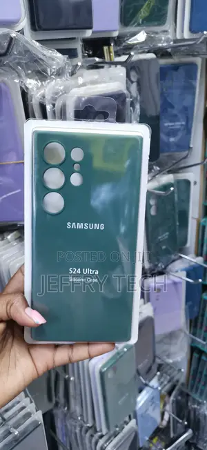 Kava ya Kijani Nyeusi ya Silicone kwa Samsung Galaxy S24 Ultra (Replica)