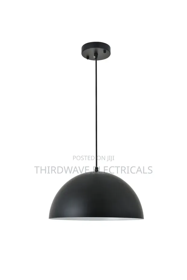 Modern Matte Black & Gold Pendant Chandelier Light - 1