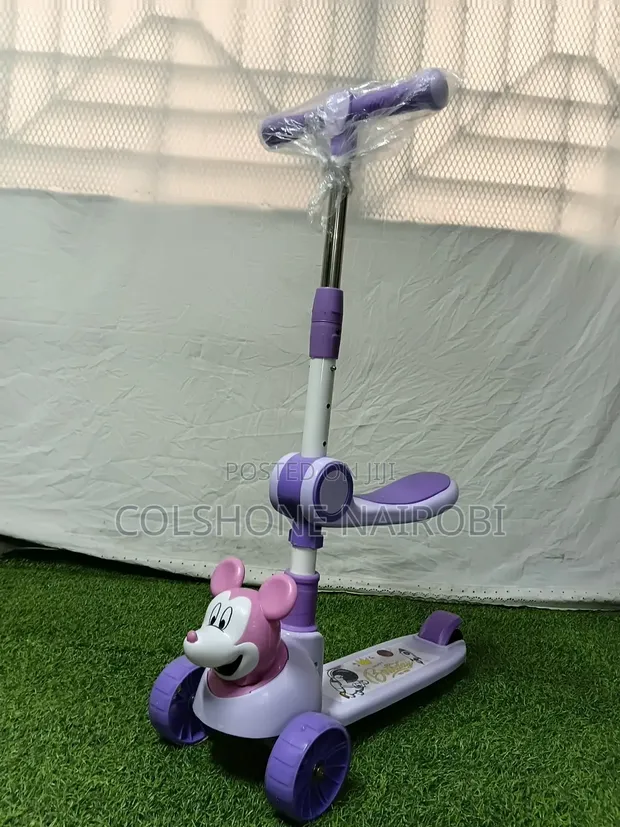 2-in-1 Kids' 3-Wheel Character Scooter with Adjustable Handlebar - 1