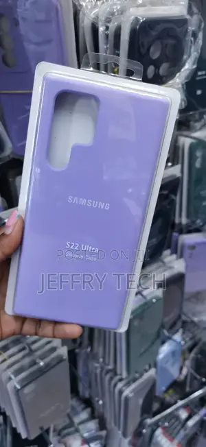 Kifaa cha Simu cha Samsung Galaxy S22 Ultra cha Silicone - Zambarau