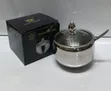Kopo la Sukari la Stainless Steel lenye Kifuniko cha Kioo - 1