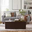 110cm Folding Storage Ottoman Bench - Brown - 3
