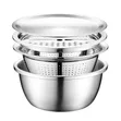 Seti ya Bakuli 3-in-1 ya Colander ya Chuma cha pua 24cm - 4