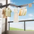 Retractable Clothes Drying Rack - Suction Cup Mount - 1