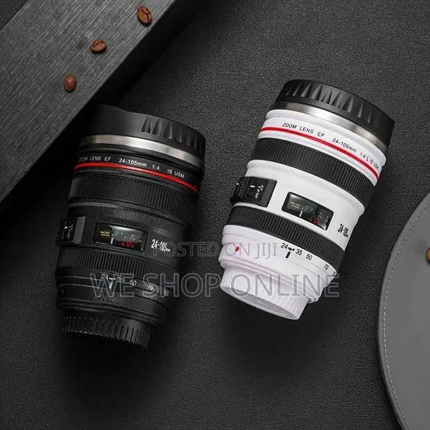 Camera Lens Mug, 450ml Chuma cha Kutumia Choozi cha Kusafiri - 1