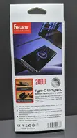 Fosade Fi-42 240W Kamba ya Nylon Iliyofumwa ya Type-C na Stand ya Simu - 1