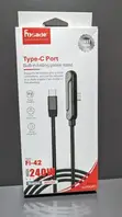 Fosade Fi-42 240W Kamba ya Nylon Iliyofumwa ya Type-C na Stand ya Simu - 2