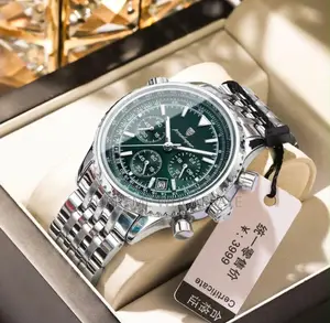 Poedagar 960 Watch ya Kiume ya Kifahari ya Chronograph (Fedha na Kijani)