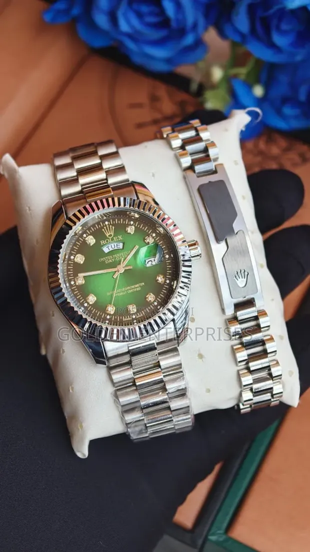 Rolex Wristwatch yenye Diamond Dial na Fluted Bezel - 1