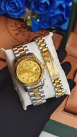 Rolex Wristwatch yenye Diamond Dial na Fluted Bezel - 2