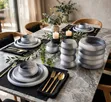 Smoky Grey Swirl Dinner Set - 1