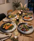 Smoky Grey Swirl Dinner Set - 2