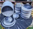 Smoky Grey Swirl Dinner Set - 4