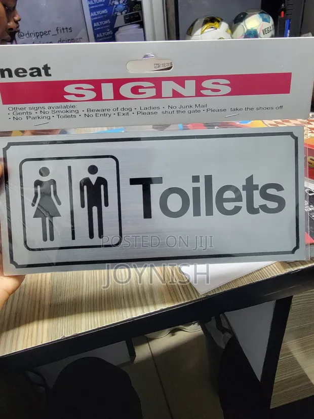 Metallic Toilet Signs - 1