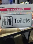 Metallic Toilet Signs - 1