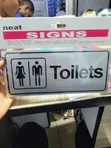 Metallic Toilet Signs - 2