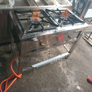 Commercial Stainless Steel Two-Burner Gas Cooker