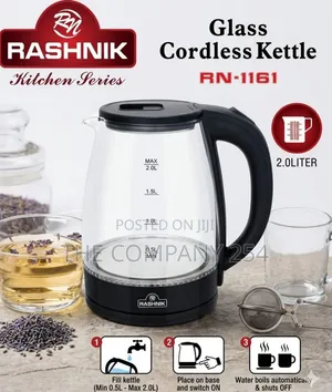 Rashnik Glass Cordless Electric Kettle