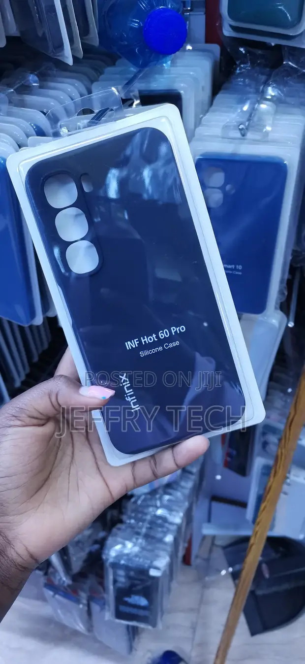 Infinix Hot 60 Pro Original Silicone Case - Bluu Nyeusi - 1