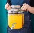 5L Glass Juice Dispenser with Metallic Stand - 2