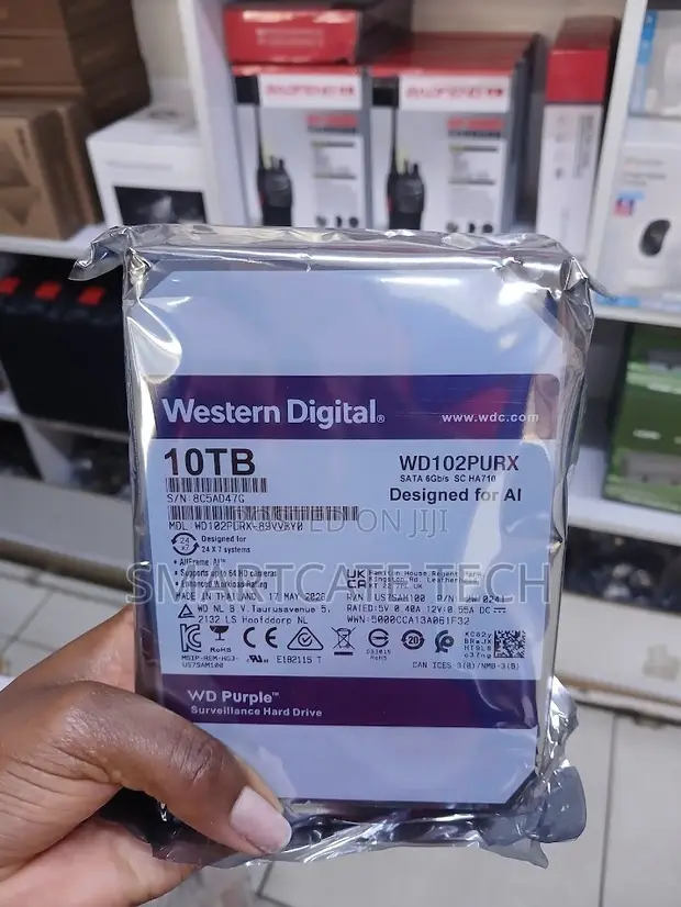 WD Purple 10TB Hard Drive ya CCTV - 1