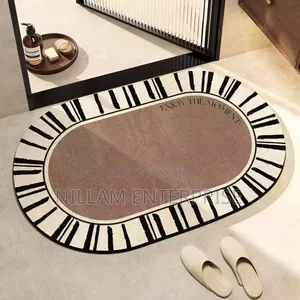 Mpya Absorbent Oval Bathroom/Door Mat (50x80cm)