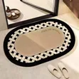 Mpya Absorbent Oval Bathroom/Door Mat (50x80cm) - 2