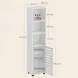 Tall White Storage Cabinet with Shelves and Door - 2