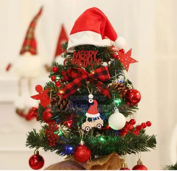 Table Top Christmas Tree with Lights & Decorations - 1