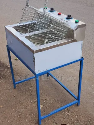 Jua Kali Electric Double Deep Fryer yenye Stand