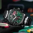 Curren 8410 Luxury Chronograph Men's Watch - Matte Black & Green - 3