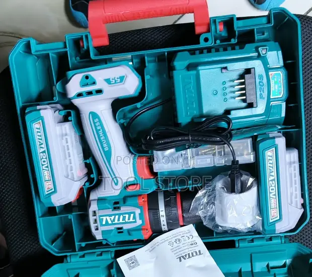 Total 20V Brushless Cordless Drill with 2 Batteries - 1