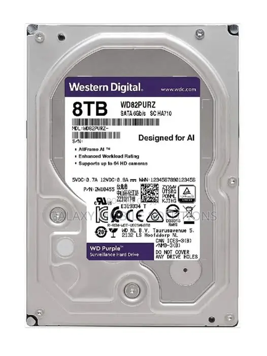 8TB WD Hard Drive ya Surveillance - Hifadhi Kubwa kwa CCTV - 1