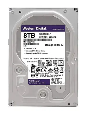 8TB WD Hard Drive ya Surveillance - Hifadhi Kubwa kwa CCTV