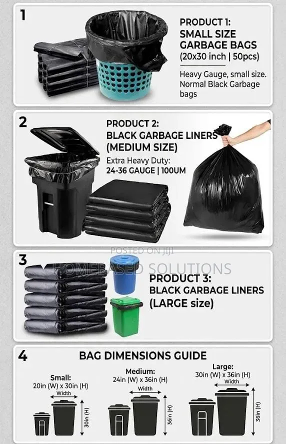 50 Large Garbage Bags (61x91cm) - 1