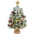 Mini Tabletop Christmas Tree with Decorations and Lights - 2