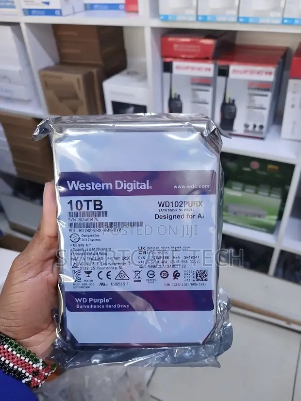 WD Purple 10TB HDD ya CCTV kwa Biashara na Nyumbani - 1