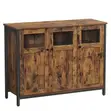 Sideboard ya Uhifadhi Milango 3 - Kahawia na Nyeusi - 1