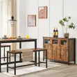 Sideboard ya Uhifadhi Milango 3 - Kahawia na Nyeusi - 2