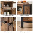Sideboard ya Uhifadhi Milango 3 - Kahawia na Nyeusi - 3