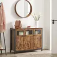 Sideboard ya Uhifadhi Milango 3 - Kahawia na Nyeusi - 4