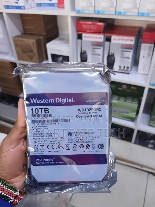 Western Digital WD Purple 10TB CCTV Hard Drive - 1